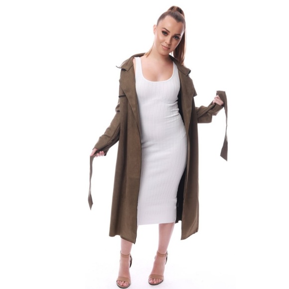 Jackets & Blazers - Suede Trench Coat